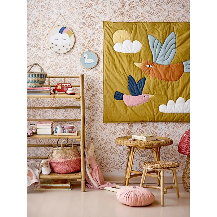 Bloomingville MINI Corintha Kurv m/Låg, Rød, Søgræs