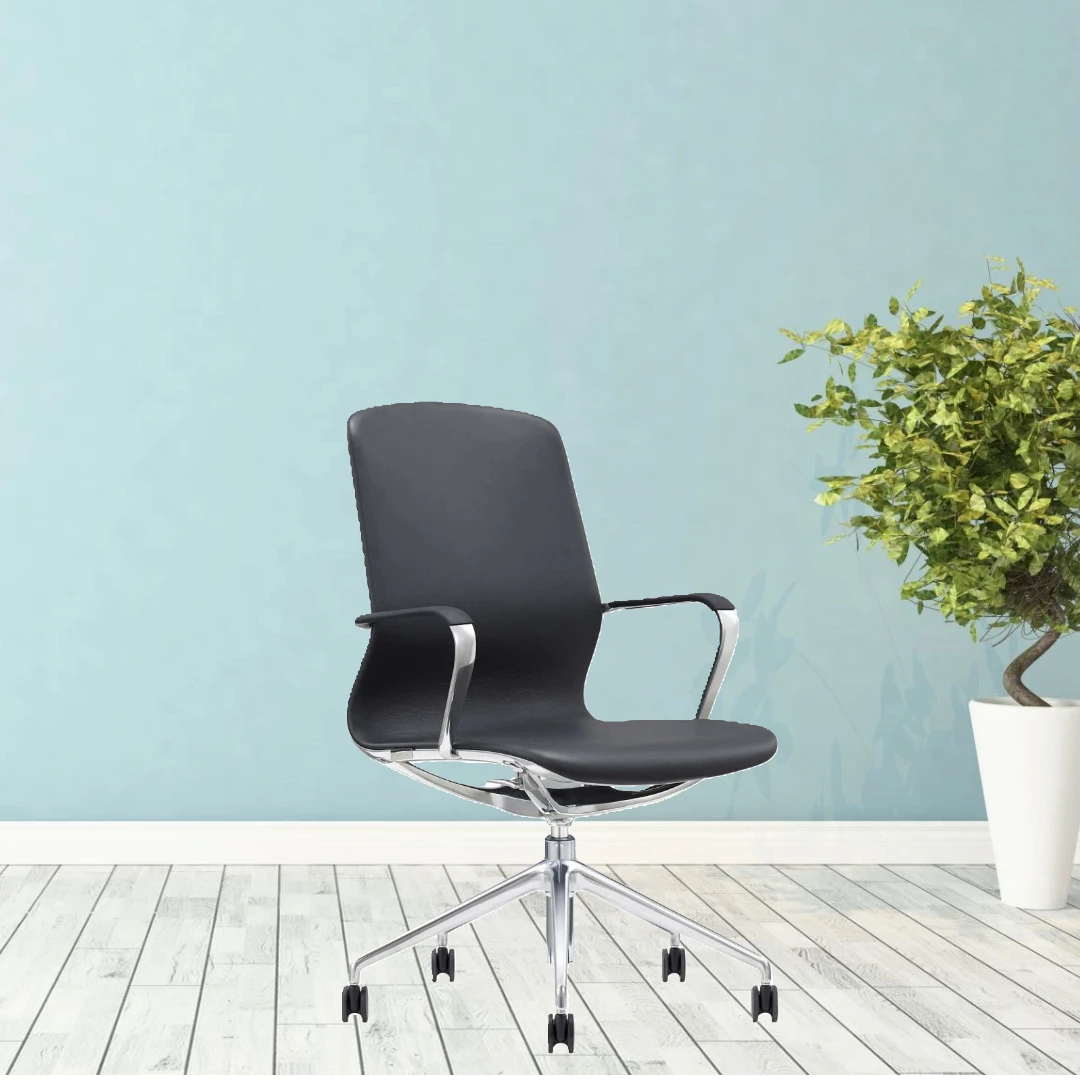 Kontorstol ELC Nola i sort læder Kontorstol ELC Nola i sort læder