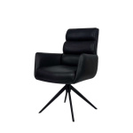 Hundevad Pelle spisebordstol i ægte cognac læder med returdrej.