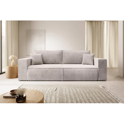 Hundevad Eva sovesofa – fløjl Beige 3 Pers.