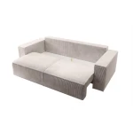 Hundevad Eva sovesofa – fløjl Beige 3 Pers.