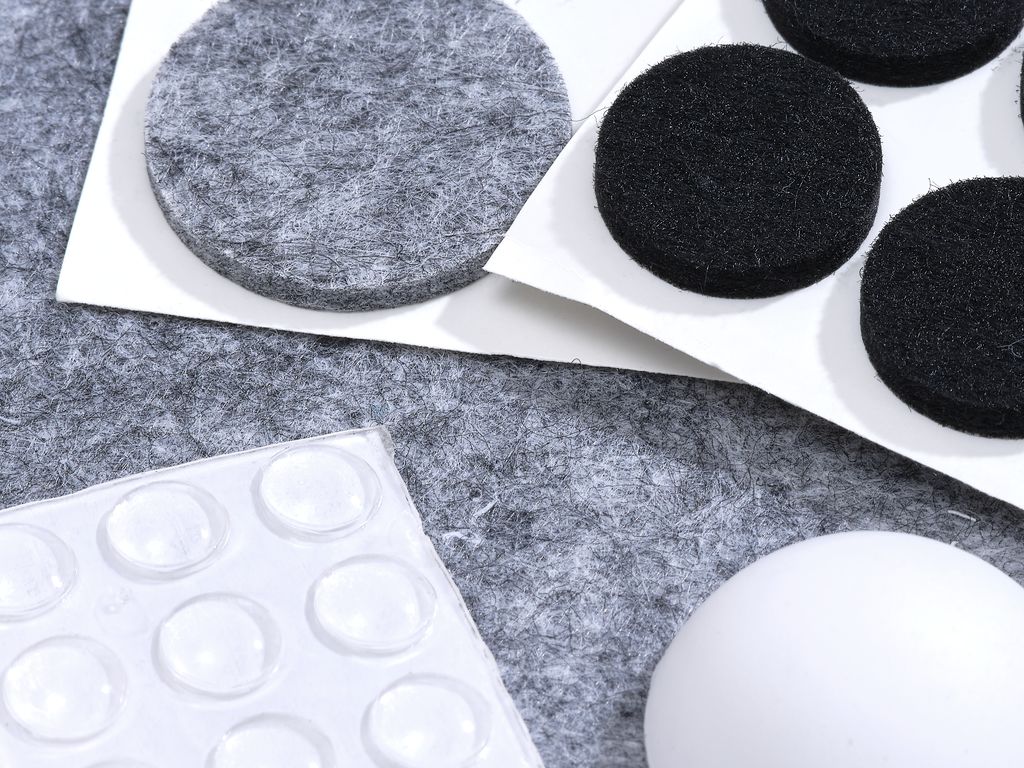 Ny-stol Filtpude100 stk filt/poly sort – Grå – Hvid