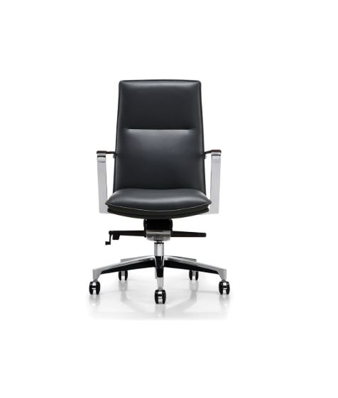 Hundevad Kontorstol model Nantes – Sort læder høj ryg