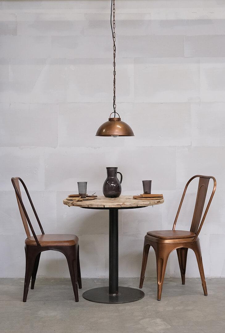 Trademark Living spisebordsstol med høj ryg – kobber